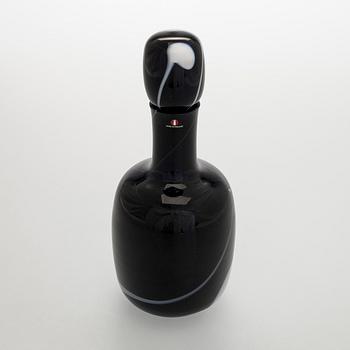 Timo Sarpaneva, a 'Blues' glass carafe, signed Timo Sarpaneva 5/1986.