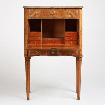 A Gustavian Secretaire, signed by G Foltiern (master in Stockholm 1771-1804), 1782.