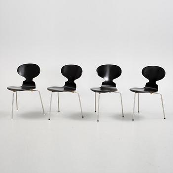 STOLAR, 4 st, "Myran", Arne Jacobsen, Fritz Hansen, 1900-talets mitt.