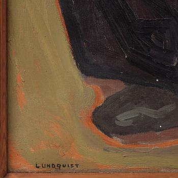 Evert Lundquist, Woman on a bench.