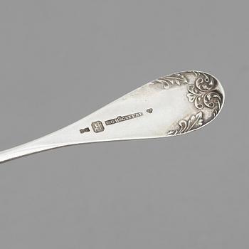 Skedar, 7 st, silver, bl a Gustaf Hagström, Stockholm 1803.