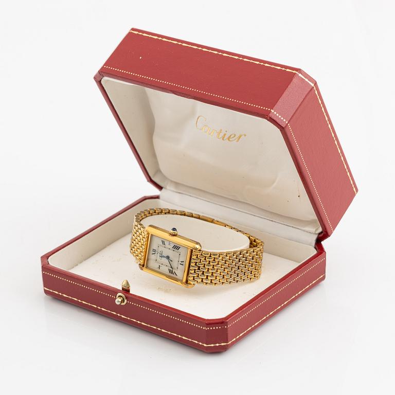 must de CARTIER, Tank, armbandsur, 25,5 x 25,5 (34) mm.