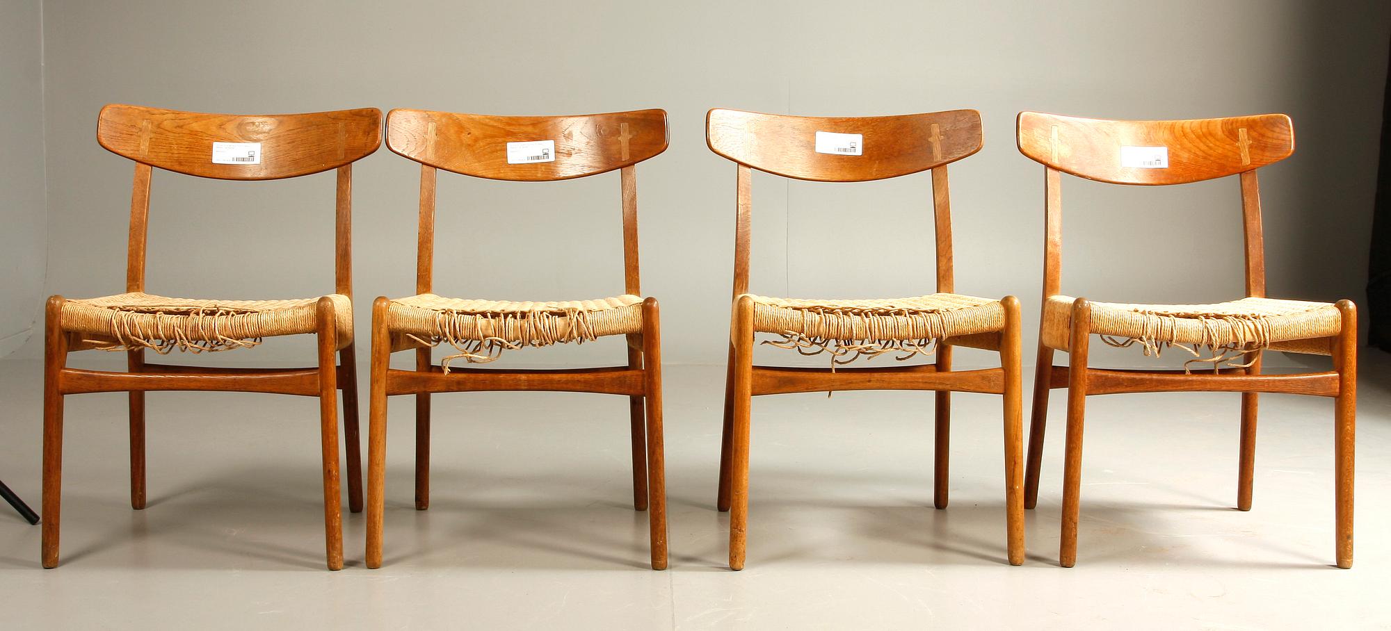 STOLAR, 4 st, "CH 23", Hans J. Wegner, Carl Hansen.