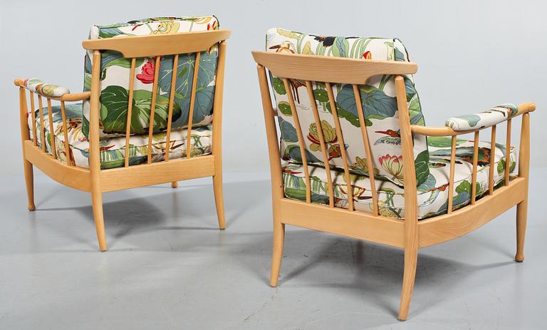 FÅTÖLJER, ett par, "Skrindan", Kerstin Hörlin-Holmquist, OPE, Jönköping, 1900-talets andra hälft.