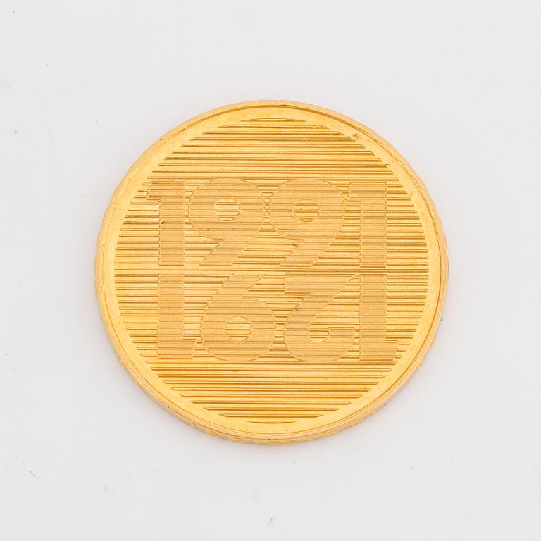 Goldcoin, Confoederatio Helvetica 1291-1991, 250 Fr.
