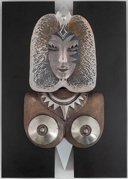 Mats Jonasson, a glass wall sculpture, "Syrinx", glass, Målerås, lim. ed. 2/29.