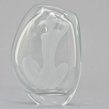 VAS, glas, Vicke Lindstrand, Orrefors, 1953.