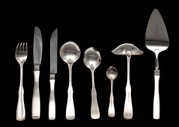 BESTICKSERVIS, 39 delar, silver, "Uppsala", Löfman, MEMA, Linköping, 1990-tal. Totalvikt ca 1960 gram.