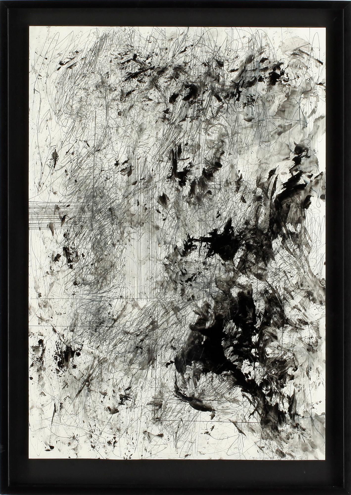 CARL MICHAEL LUNDBERG, blandteknik på papper, signerad.