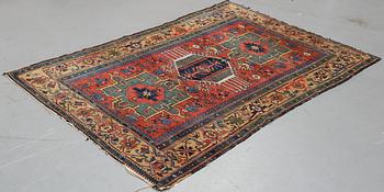 A rug, semi-antique Karadja, ca 216 x 140-144 cm.