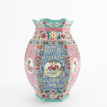 A Chinese porcelain lantern 20th century.