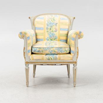 A Louis XVI style armchair, 20th Century.