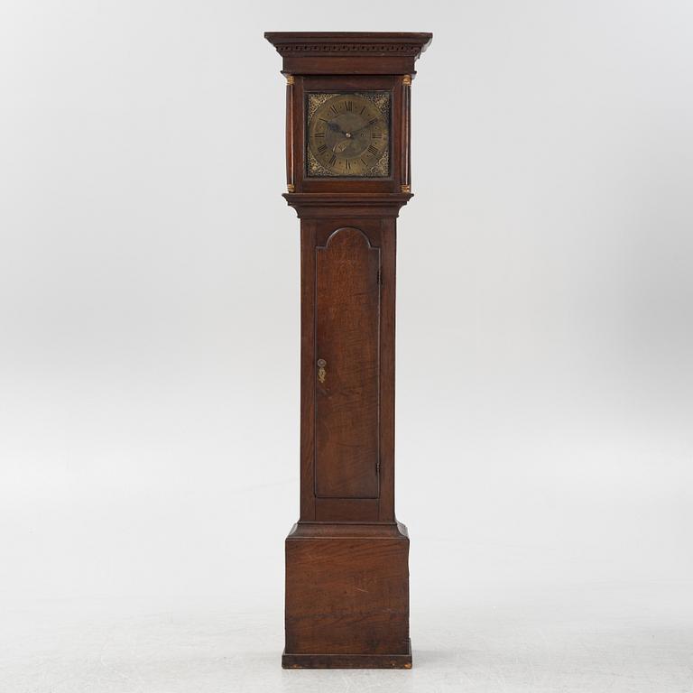 An oak longcase clock, John Vale, England, late 18th century.