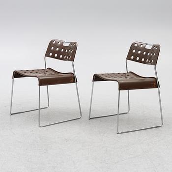 Rodney Kinsman, stolar, 5 st, "Omstak Chair", Bieffeplast, Italien, 1970-tal.