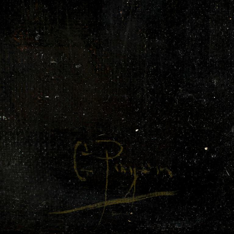 OKÄND KONSTNÄR, olja på duk, signerad G Payen, 18/1900-tal.