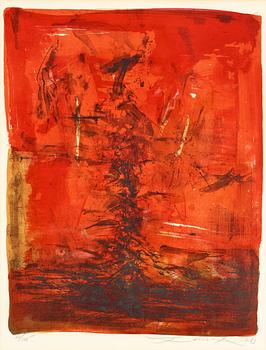330. Lithograph, 1963-64, "L.XII", by Zao Wou-ki (Zao Wuji, 1921-2013), signed in pencil and numbered 88/125.