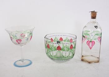 SERVISDELAR, 16 delar, glas. Orrefors, "Maja" Eva Englund.