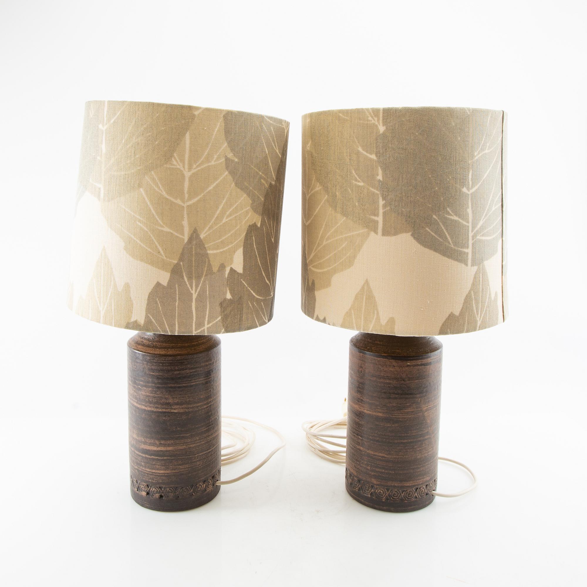 Table lamps, a pair, 1970s.