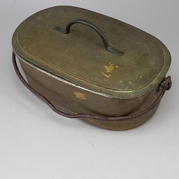 A 19th century brass fisk pan.