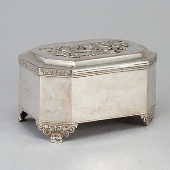 A Polish 19th century silver sugar-box.