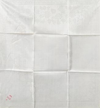 Napkins, 24 pieces dated 1848, damask, approx. 84x77 cm.