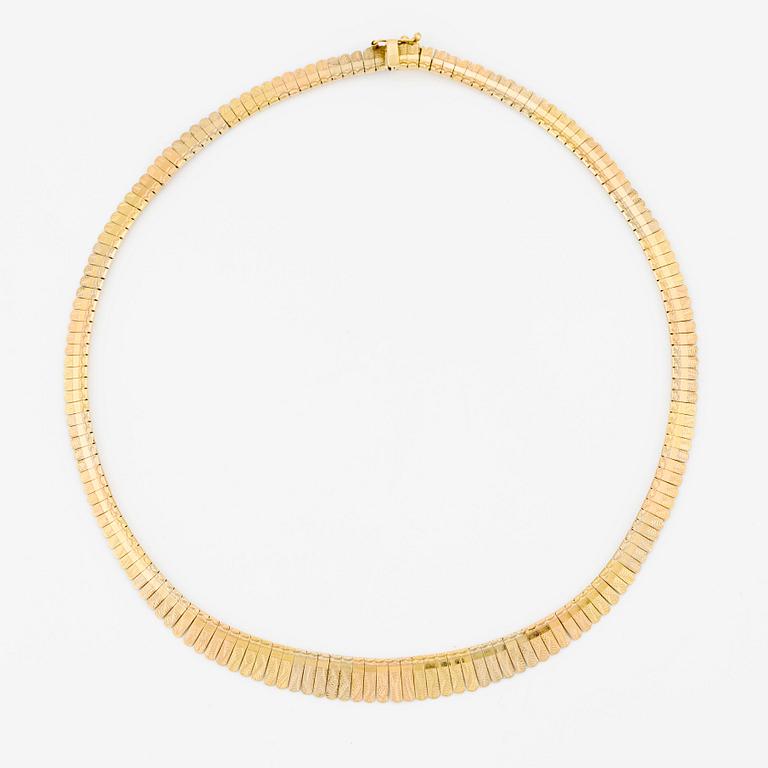 Collier 18K guld i tre färger.