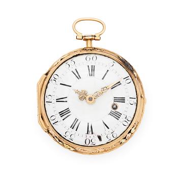 1388. A gold vege pocket watch Julien le Roy, Paris, c. 1780.