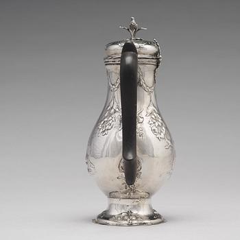 Jacob Kolb, kaffekanna, silver Augsburg 1779-1781. Rokoko.