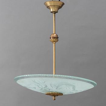 A Swedish Modern ceiling lamp, 1940s.