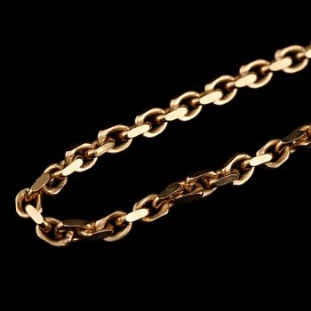 HALSLÄNK, 18k guld, Balestra, Italien, 1900-talets slut. Vikt 35 g.