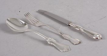 PARTI BESTICK, 18 delar, silver, modell Olga, GAB 1970-80-tal. Tot vikt c:a 550 g.