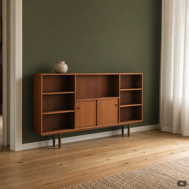 A bookcase, Scandinavia, 1950s/60s.