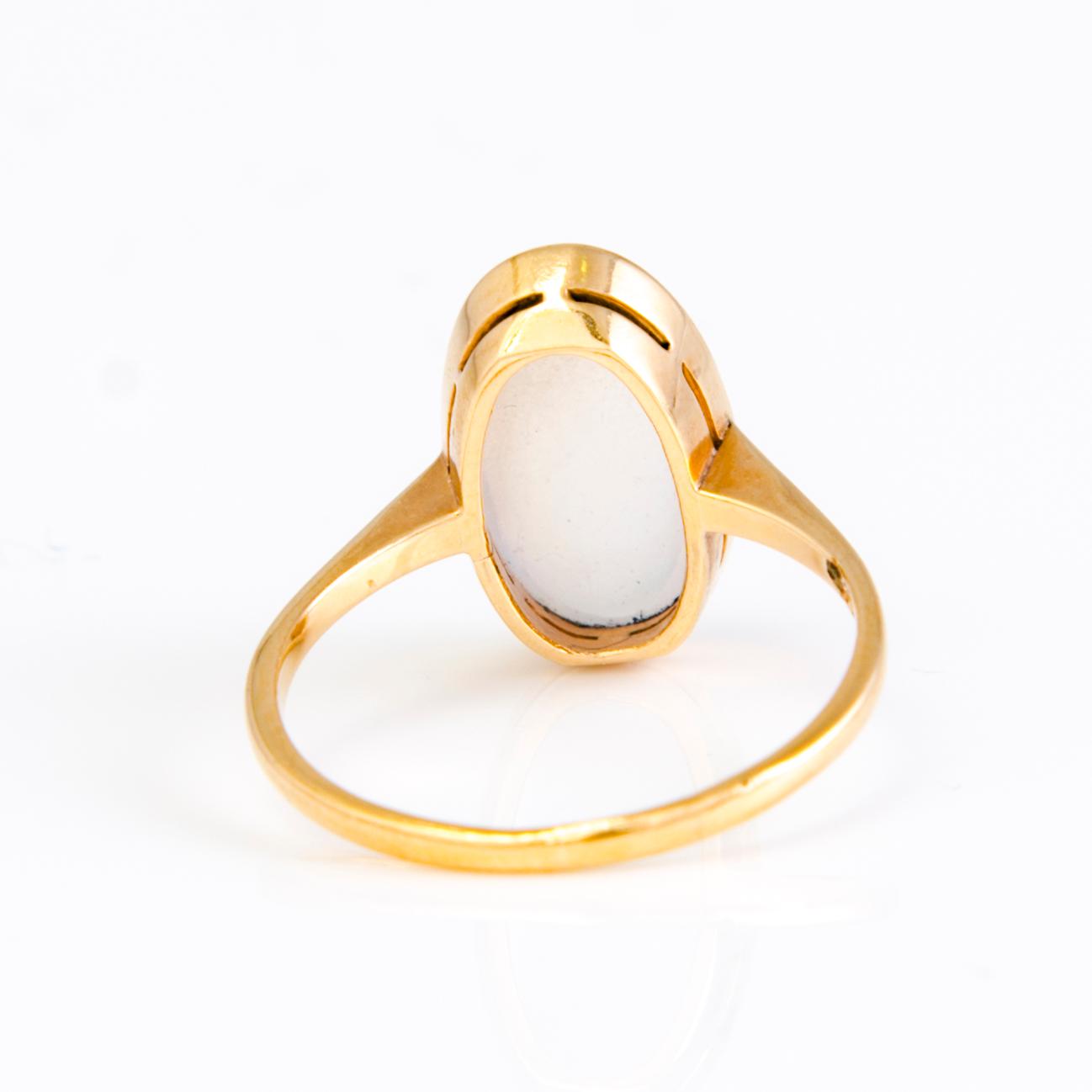 SORMUS, 14K kultaa, kuukivi.