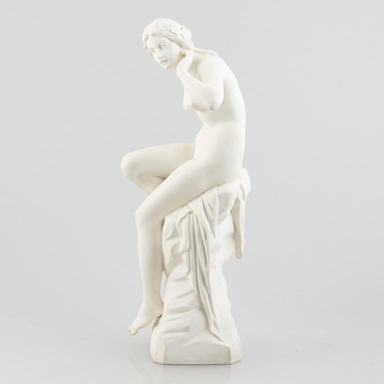 A biscuit porcelain sculpture, Gustafsberg, dated 1905.