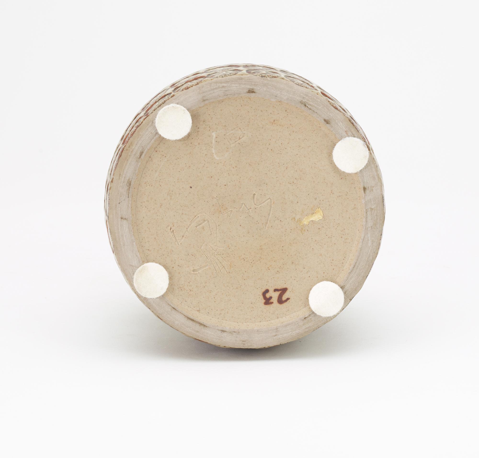 A Stig Lindberg stoneware vase, Gustavsberg studio 1964.