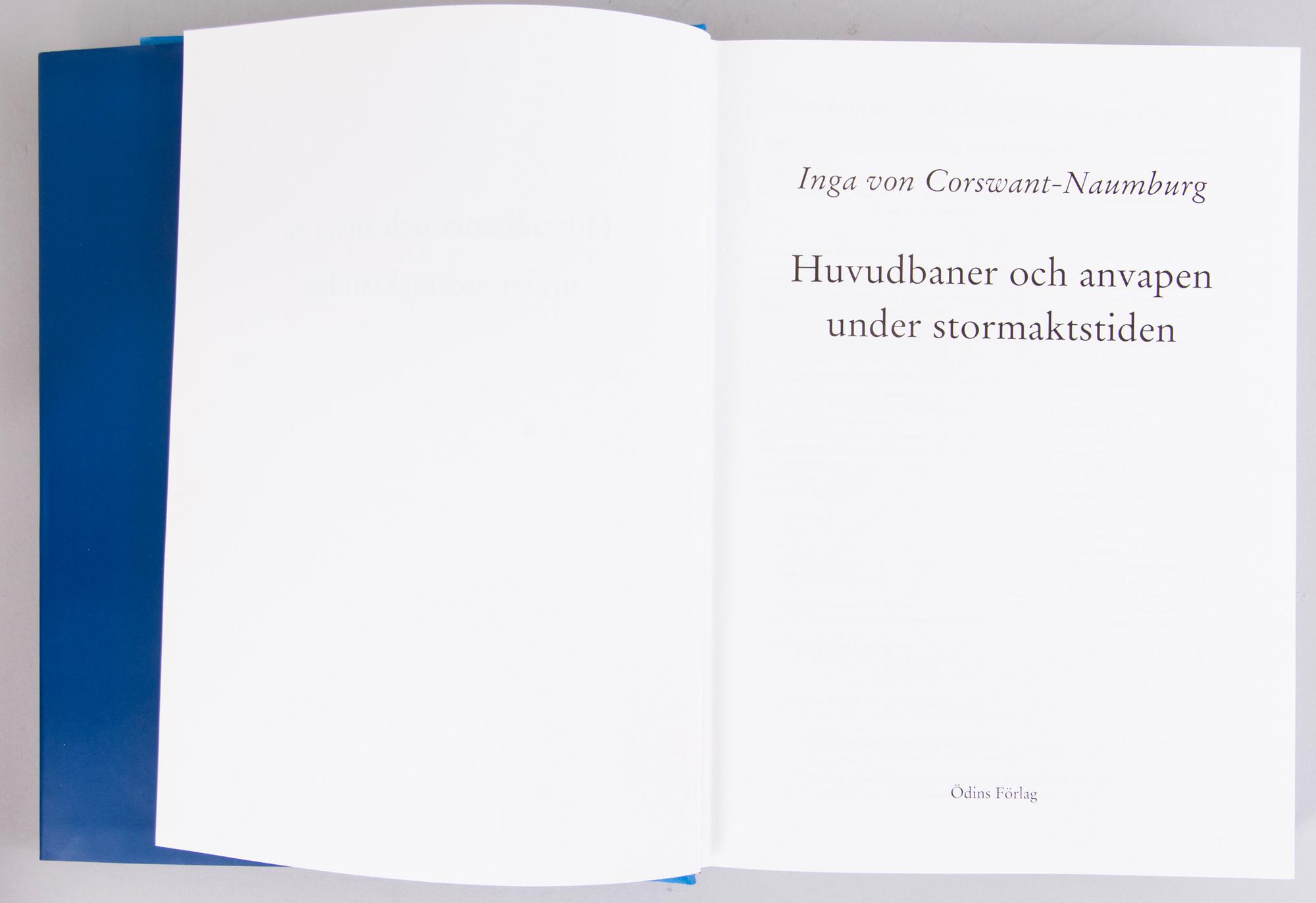 THREE BOOKS, Svenska Adelns Ättartavlor 1897 och "Huvudbaner och anvapen under stormaktstiden", 1999.