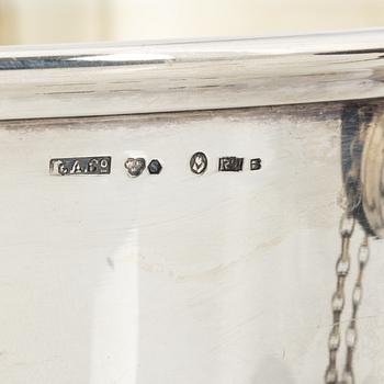 Karott med lock, silver, GAB, Stockholm, 1900-tal.