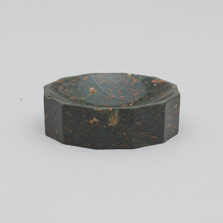 A Swedish early 19th century porphyry salt.