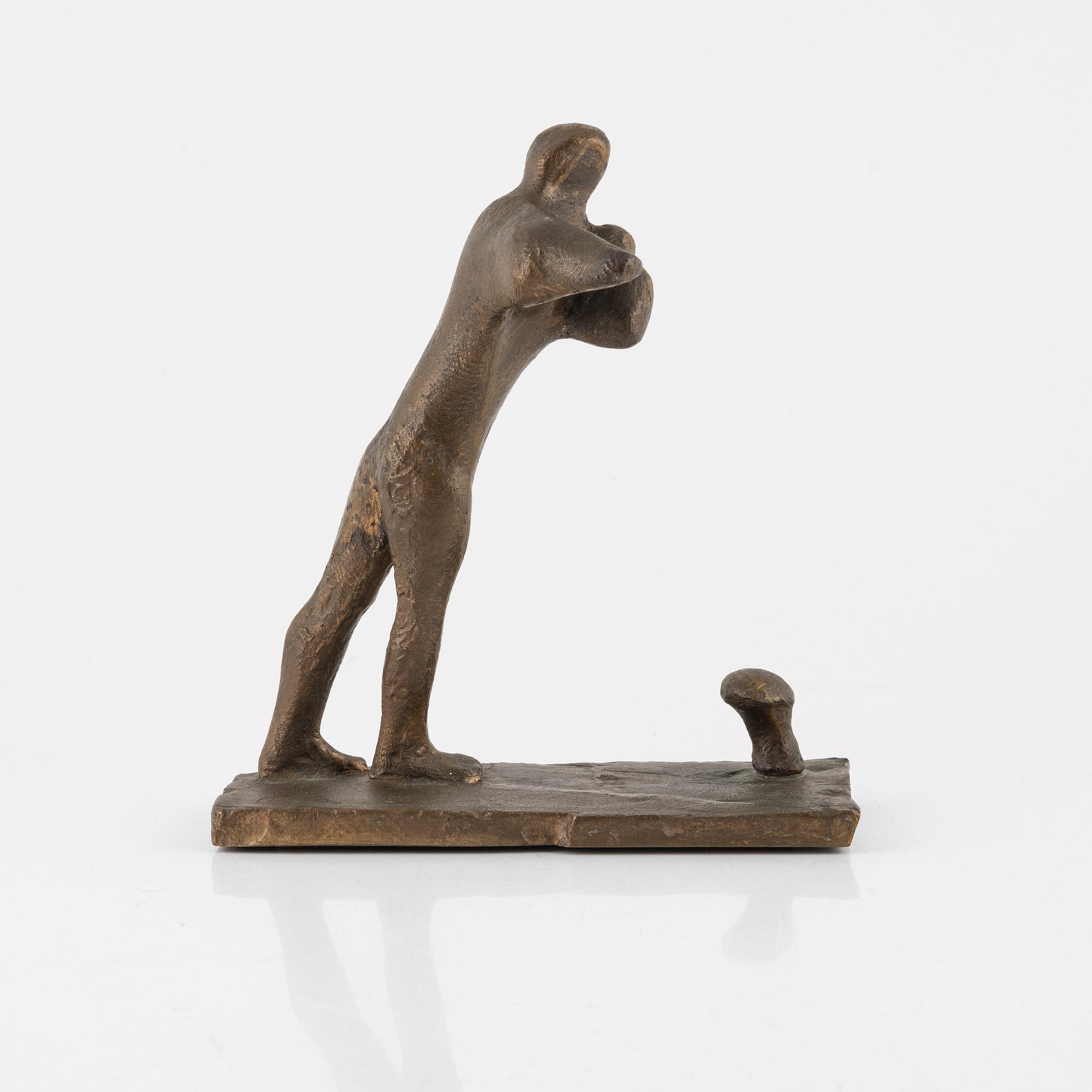 Bror Marklund, sculpture, signed and numbered, bronze, height 23 cm. (2).