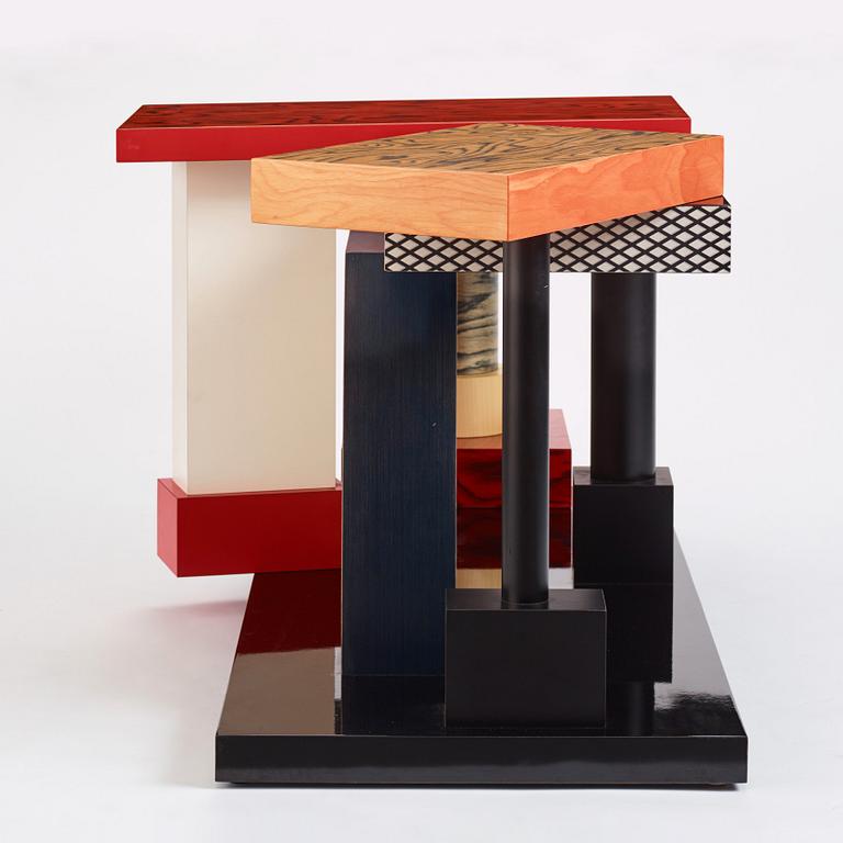 Ettore Sottsass, a "Tartar" console, Memphis, Italy, post 1985.