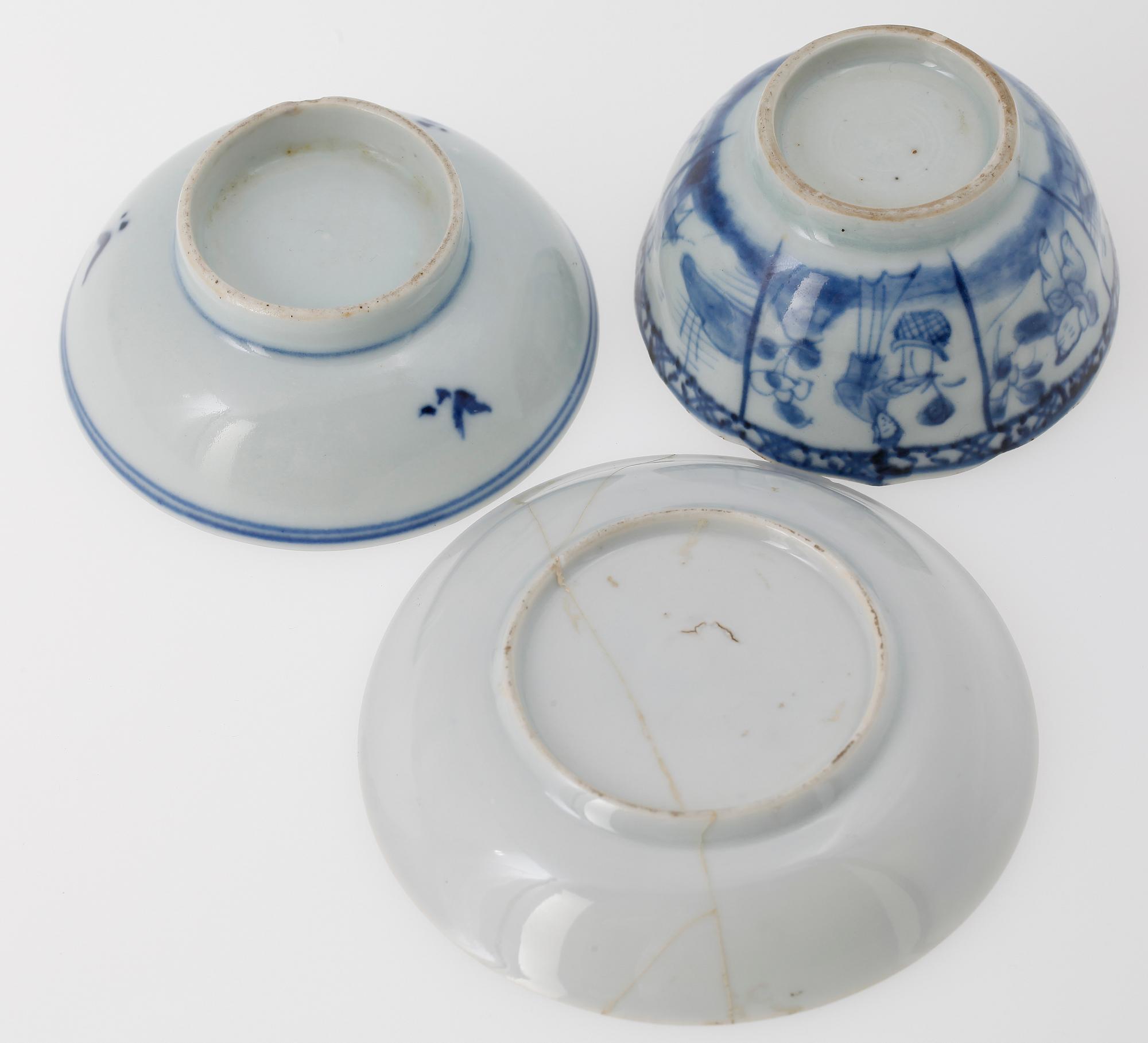 PARTI PORSLIN, 5 delar, Kina, bl a Kangxi.
