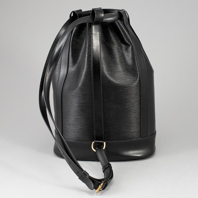 LOUIS VUITTON, a 'Randonne' black Epi bag.