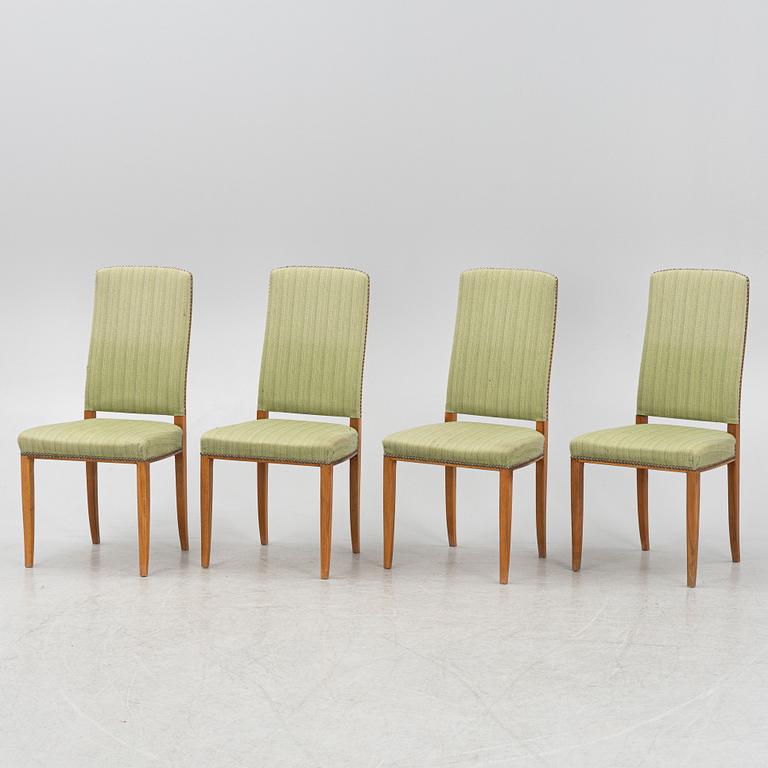 Carl Malmsten, four "Gustavus" chairs from Åfors Möbelfabrik, second half of the 20th century.