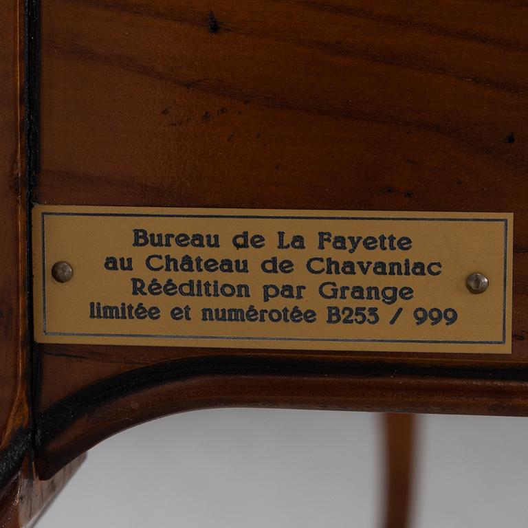 Grange, skrivbord samt stol, "Le Bureau La Fayette", Louis XV-stil, Frankrike, 1900-talets slut.