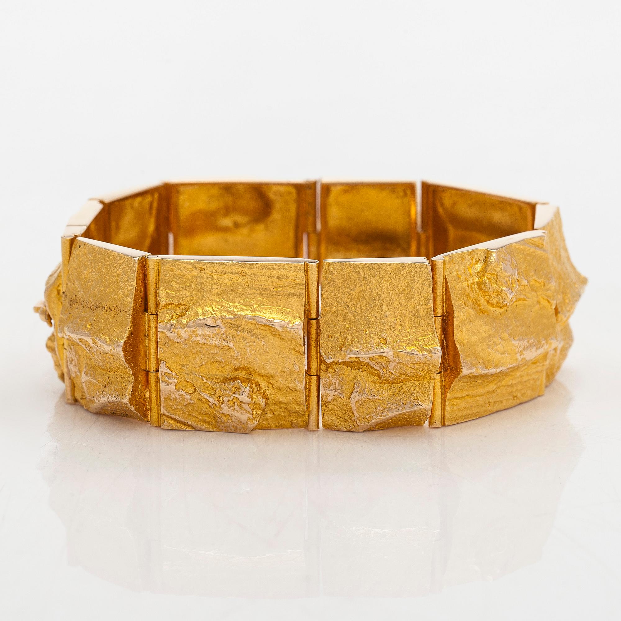 Björn Weckström, armband "Gyllene ström", 14K guld. Lapponia 1968.