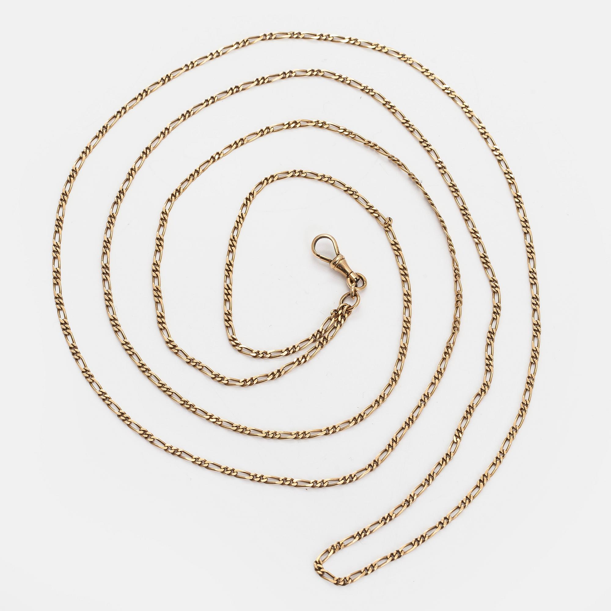 Watch chain, 14K gold.