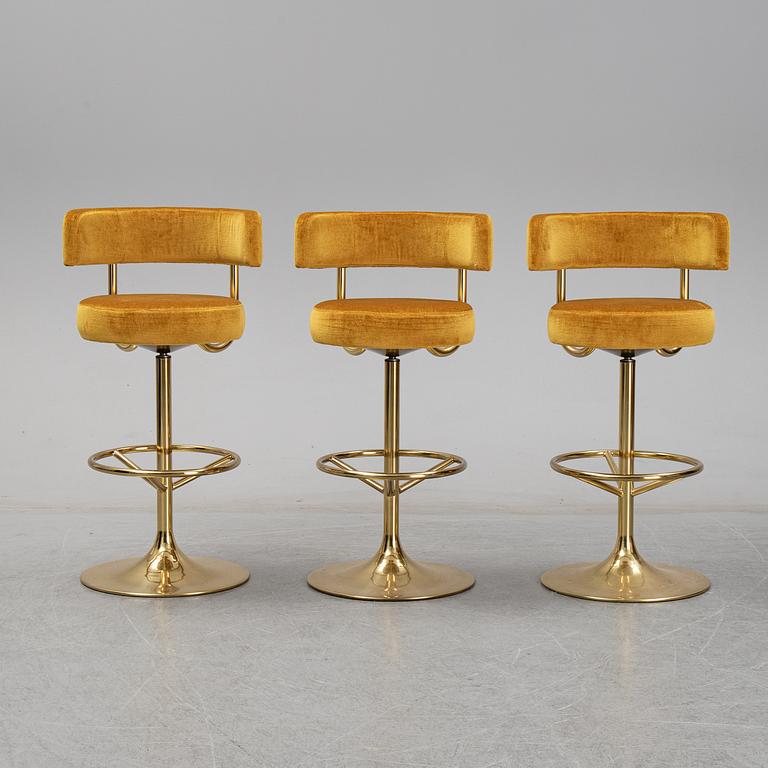 Three barstools, Johansson Design.