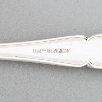A 24-piece set of 'Chippendale' silver cutklery,  Kultateollisuus oy, Turku, Finland 1978-79.