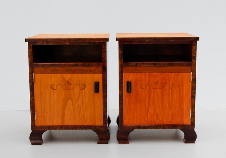 NATTDUKSBORD, 1 par, art déco, 1930-tal.