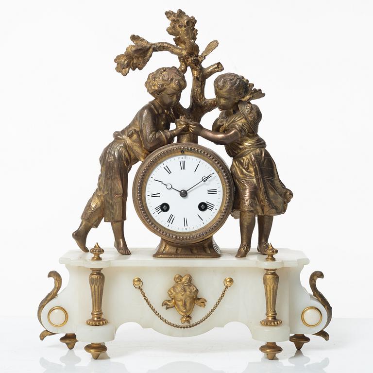 Table pendulum clock, late 19th century.